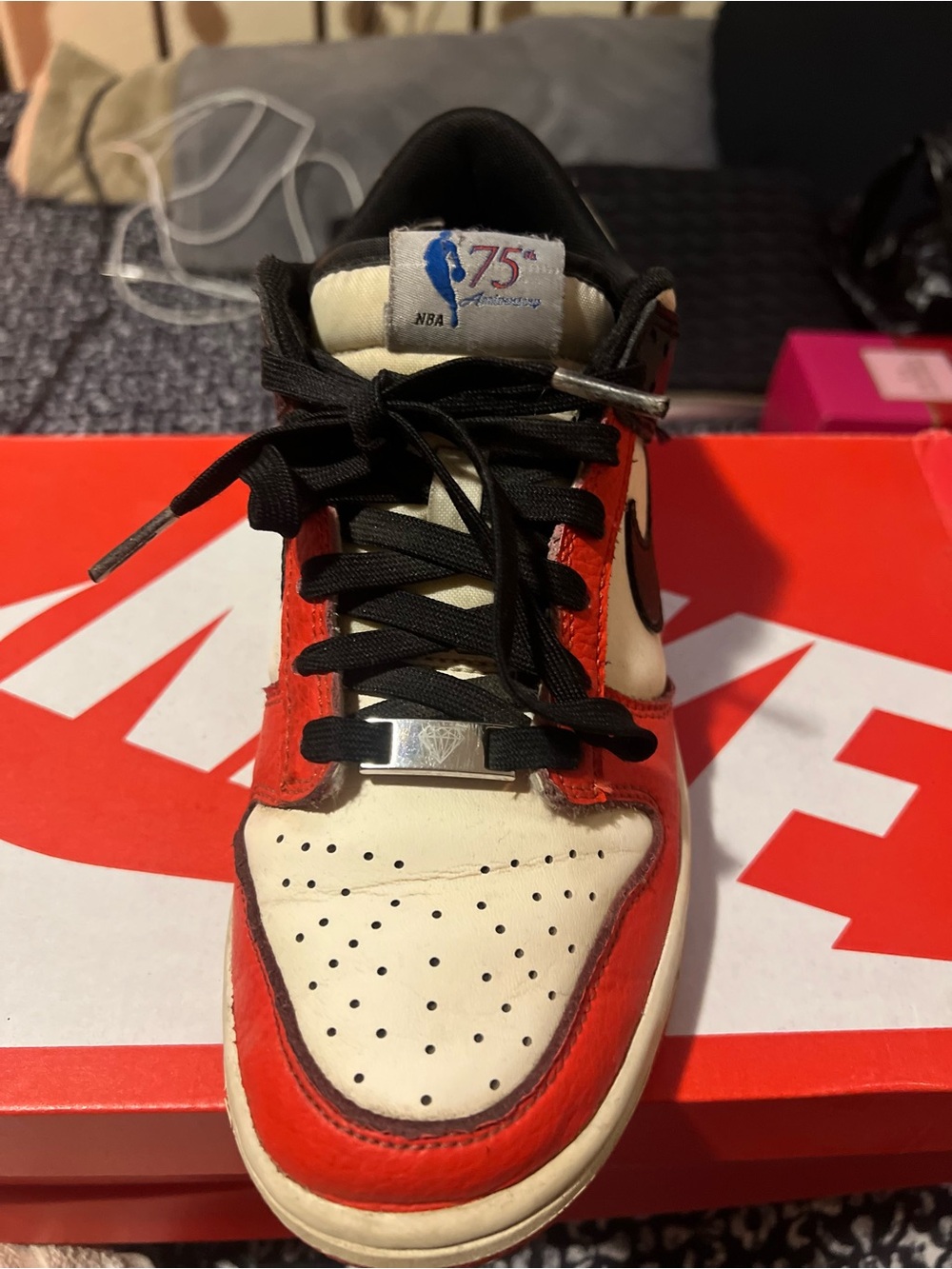 Nike Air Jordan 1 Low - White, Red & Black